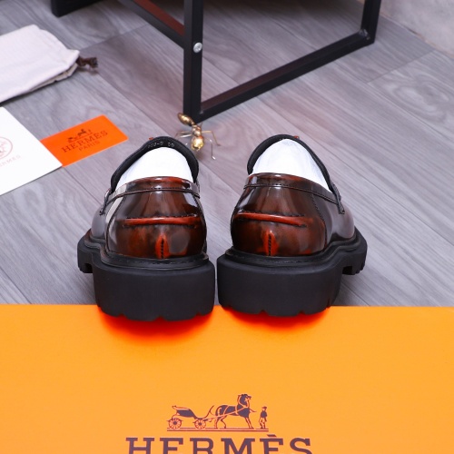 Replica Hermes Leather Shoes For Men #1237311 $118.00 USD for Wholesale