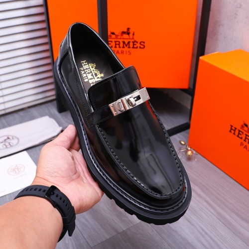 Replica Hermes Leather Shoes For Men #1237312 $118.00 USD for Wholesale