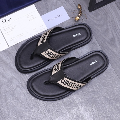 Replica Christian Dior Slippers For Men #1237394 $42.00 USD for Wholesale