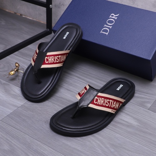 Replica Christian Dior Slippers For Men #1237402 $42.00 USD for Wholesale