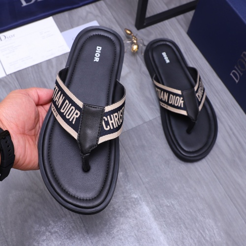 Replica Christian Dior Slippers For Men #1237405 $42.00 USD for Wholesale