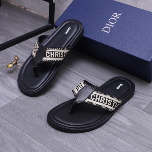 Replica Christian Dior Slippers For Men #1237409 $42.00 USD for Wholesale