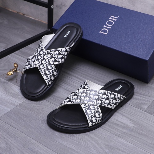 Replica Christian Dior Slippers For Men #1237410 $42.00 USD for Wholesale