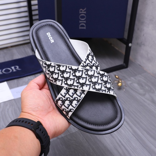 Replica Christian Dior Slippers For Men #1237410 $42.00 USD for Wholesale