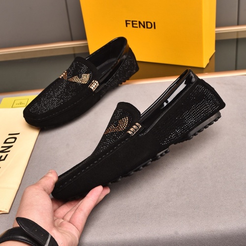 Replica Fendi Leather Shoes For Men #1237488 $76.00 USD for Wholesale