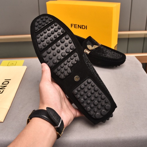 Replica Fendi Leather Shoes For Men #1237488 $76.00 USD for Wholesale