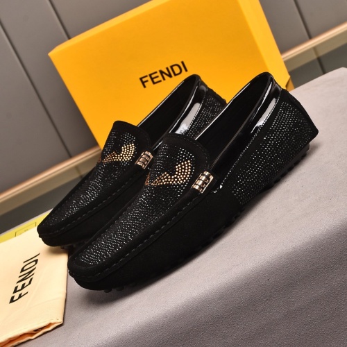 Replica Fendi Leather Shoes For Men #1237488 $76.00 USD for Wholesale