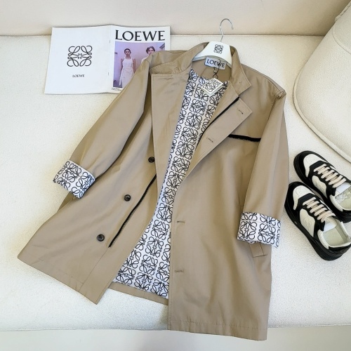 Replica LOEWE Coat Long Sleeved For Women #1237528 $122.00 USD for Wholesale