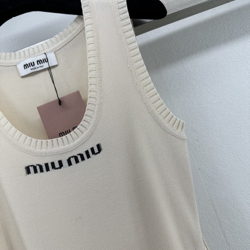 Replica MIU MIU Dresses Sleeveless For Women #1237565 $92.00 USD for Wholesale