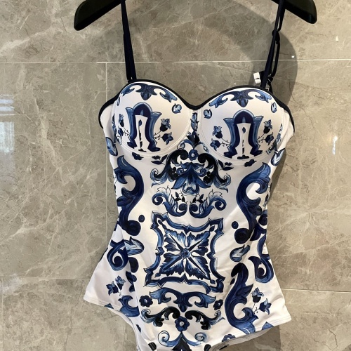 Replica Dolce & Gabbana Bathing Suits Sleeveless For Women #1237592 $41.00 USD for Wholesale