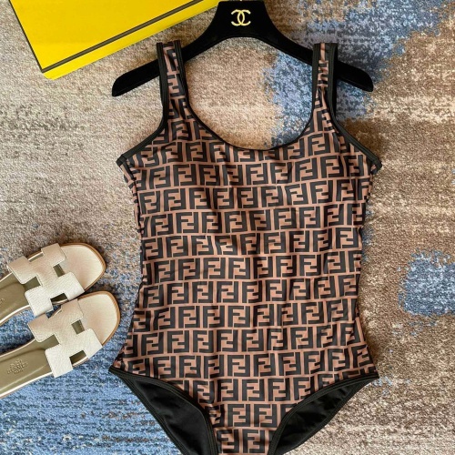 Wholesale Fendi Bathing Suits Sleeveless For Women #1237598 $41.00 USD, Wholesale Quality Replica Fendi Bathing Suits