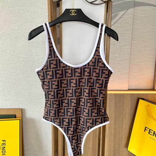 Wholesale Fendi Bathing Suits Sleeveless For Women #1237599 $41.00 USD, Wholesale Quality Replica Fendi Bathing Suits