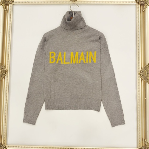 Wholesale Balmain Sweaters Long Sleeved For Women #1237658 $56.00 USD, Wholesale Quality Replica Balmain Sweaters