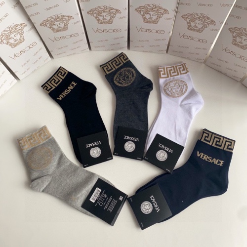 Replica Versace Socks #1237739 $27.00 USD for Wholesale