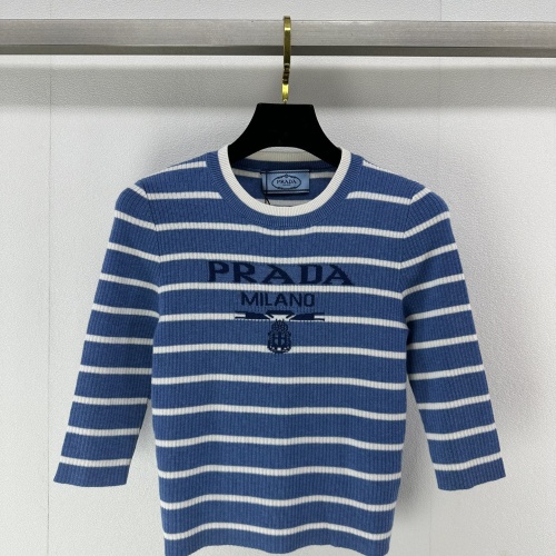 Wholesale Prada T-Shirts Short Sleeved For Women #1237752 $76.00 USD, Wholesale Quality Replica Prada T-Shirts