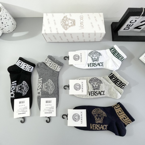 Replica Versace Socks For Men #1237772 $27.00 USD for Wholesale