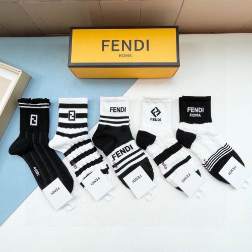 Replica Fendi Socks #1237786 $27.00 USD for Wholesale