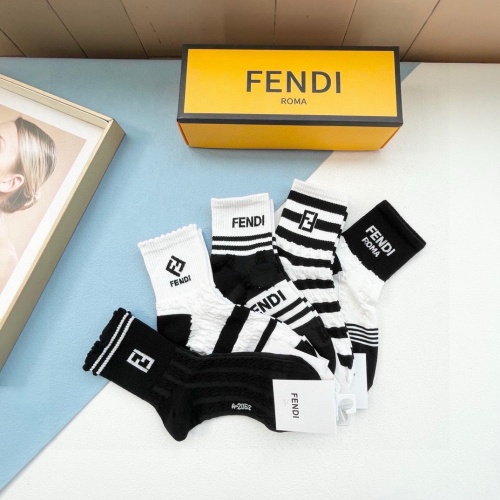 Replica Fendi Socks #1237786 $27.00 USD for Wholesale