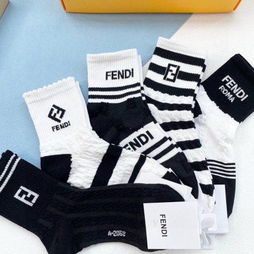 Replica Fendi Socks #1237786 $27.00 USD for Wholesale