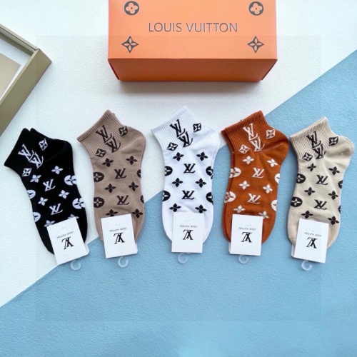 Wholesale Louis Vuitton LV Socks For Women #1237831 $27.00 USD, Wholesale Quality Replica Louis Vuitton LV Socks