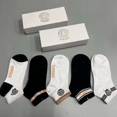 Wholesale Versace Socks For Men #1237838 $27.00 USD, Wholesale Quality Replica Versace Socks