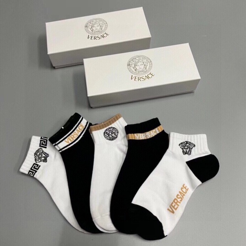 Replica Versace Socks For Men #1237838 $27.00 USD for Wholesale