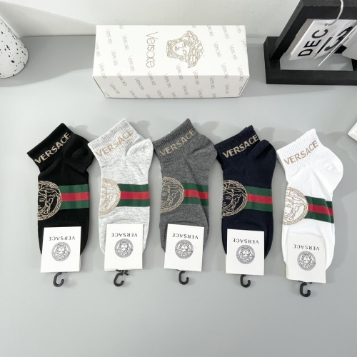 Wholesale Versace Socks For Men #1238059 $27.00 USD, Wholesale Quality Replica Versace Socks