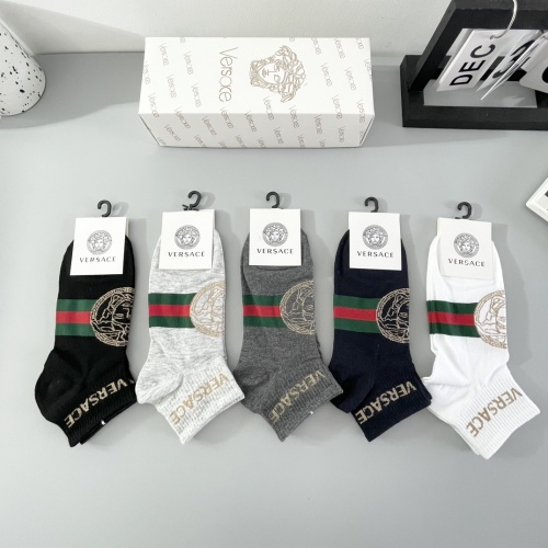 Replica Versace Socks For Men #1238059 $27.00 USD for Wholesale