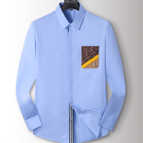 Wholesale Fendi Shirts Long Sleeved For Men #1238225 $40.00 USD, Wholesale Quality Replica Fendi Shirts