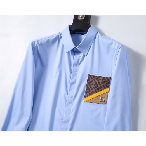 Replica Fendi Shirts Long Sleeved For Men #1238225 $40.00 USD for Wholesale