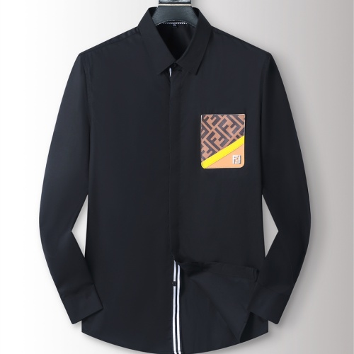 Wholesale Fendi Shirts Long Sleeved For Men #1238227 $40.00 USD, Wholesale Quality Replica Fendi Shirts