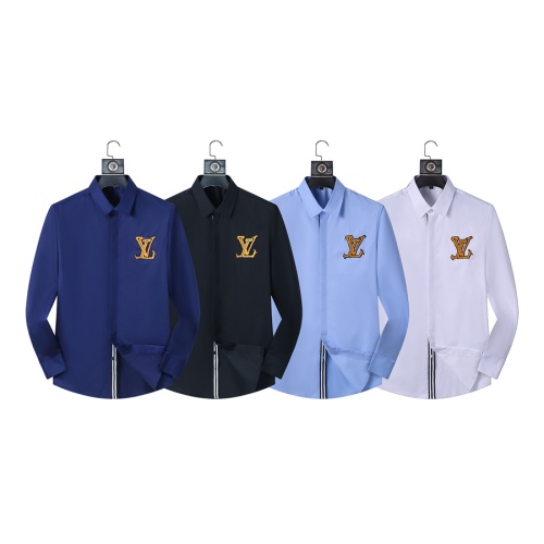 Replica Louis Vuitton LV Shirts Long Sleeved For Men #1238228 $40.00 USD for Wholesale