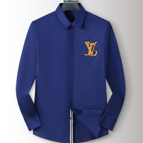 Wholesale Louis Vuitton LV Shirts Long Sleeved For Men #1238238 $40.00 USD, Wholesale Quality Replica Louis Vuitton LV Shirts