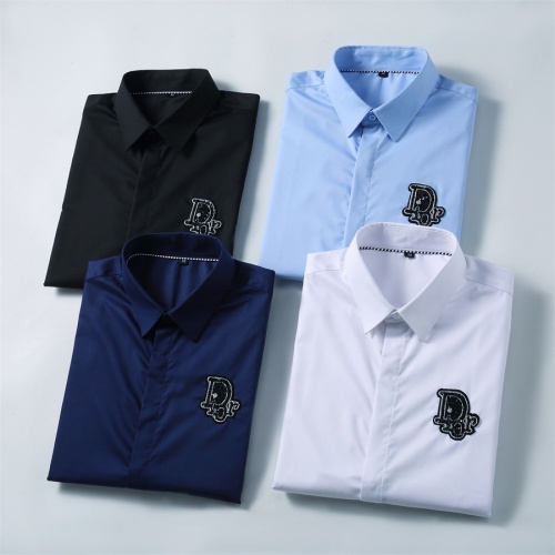 Replica Christian Dior Shirts Long Sleeved For Men #1238274 $40.00 USD for Wholesale