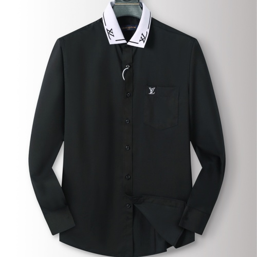 Wholesale Louis Vuitton LV Shirts Long Sleeved For Men #1238293 $41.00 USD, Wholesale Quality Replica Louis Vuitton LV Shirts