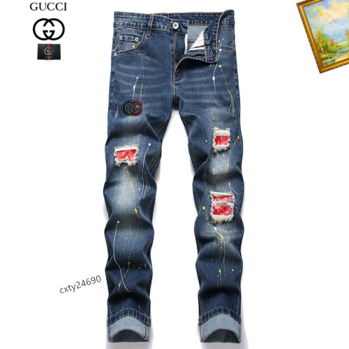 Wholesale Gucci Jeans For Men #1238340 $48.00 USD, Wholesale Quality Replica Gucci Jeans