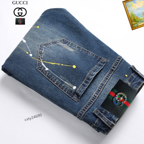 Replica Gucci Jeans For Men #1238340 $48.00 USD for Wholesale