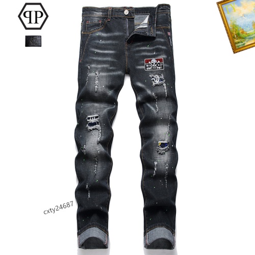 Wholesale Philipp Plein PP Jeans For Men #1238341 $48.00 USD, Wholesale Quality Replica Philipp Plein PP Jeans