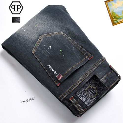 Replica Philipp Plein PP Jeans For Men #1238341 $48.00 USD for Wholesale