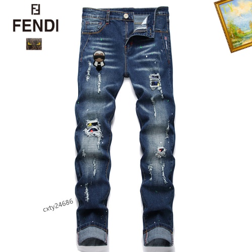 Wholesale Fendi Jeans For Men #1238342 $48.00 USD, Wholesale Quality Replica Fendi Jeans