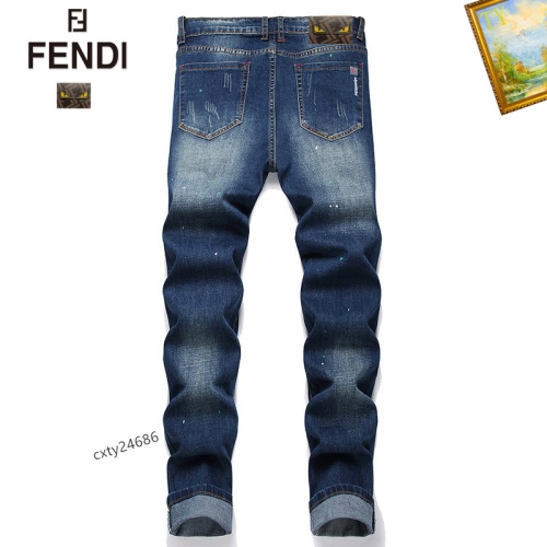 Replica Fendi Jeans For Men #1238342 $48.00 USD for Wholesale