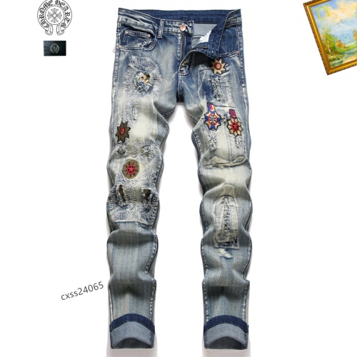 Wholesale Chrome Hearts Jeans For Men #1238360 $48.00 USD, Wholesale Quality Replica Chrome Hearts Jeans