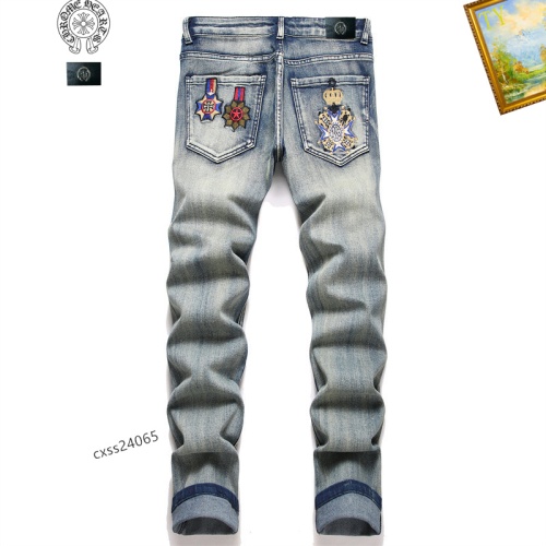 Replica Chrome Hearts Jeans For Men #1238360 $48.00 USD for Wholesale