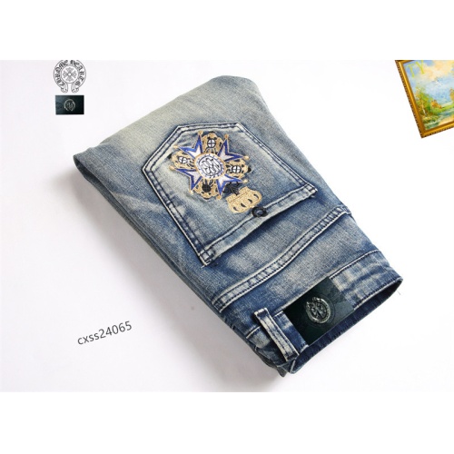 Replica Chrome Hearts Jeans For Men #1238360 $48.00 USD for Wholesale