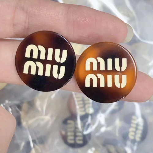 Wholesale MIU MIU Earrings For Women #1238637 $25.00 USD, Wholesale Quality Replica MIU MIU Earrings