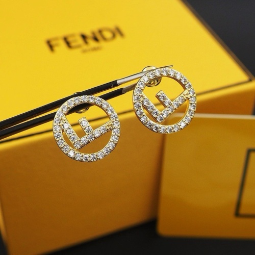 Replica Fendi Earrings For Women #1238702 $25.00 USD for Wholesale