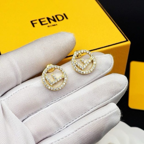 Replica Fendi Earrings For Women #1238702 $25.00 USD for Wholesale