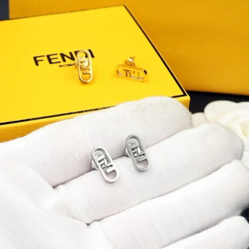 Replica Fendi Earrings For Women #1238742 $23.00 USD for Wholesale