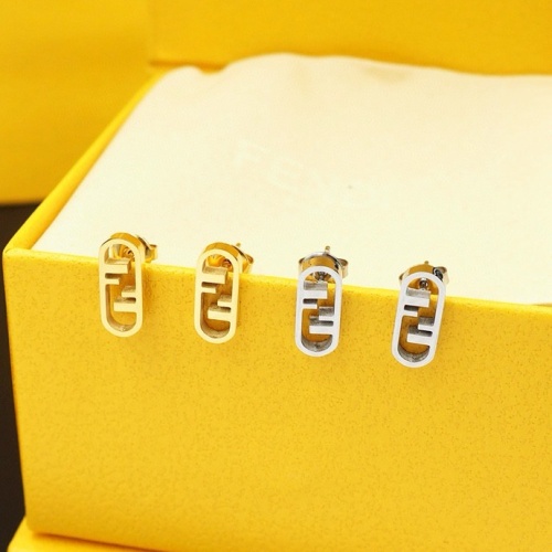 Replica Fendi Earrings For Women #1238743 $23.00 USD for Wholesale