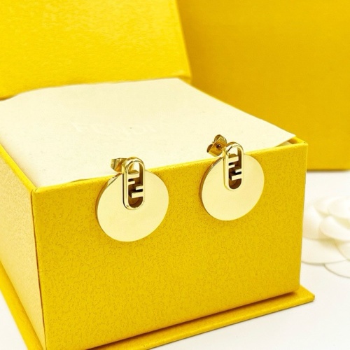 Replica Fendi Earrings For Women #1238744 $25.00 USD for Wholesale